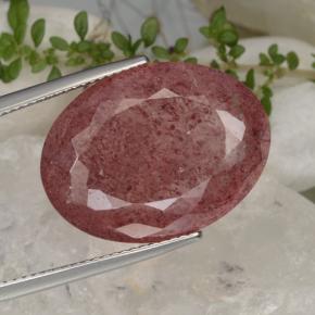 23ct Oval Facet Red Strawberry Quartz for sale thumb image of 23ct Oval Facet Red Strawberry Quartz (ID: 472337)