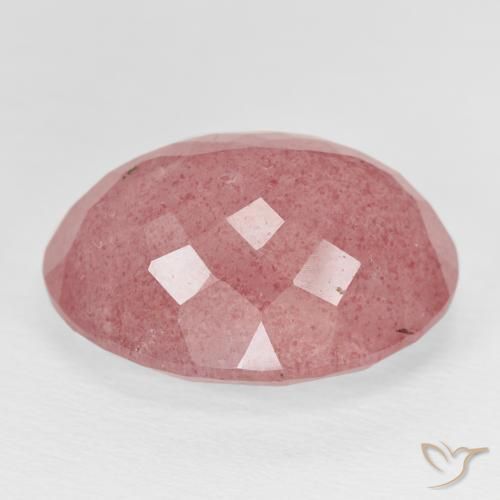 Strawberry Quartz Gemstone in 21 x 15.9 mm Size for Sale, Strawberry Quartz Stone in Deep Red Color