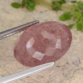 Strawberry Quartz Gemstone in 14 x 12 mm (calibrated) Size for Sale, Strawberry Quartz Stone in Medium Pink Color