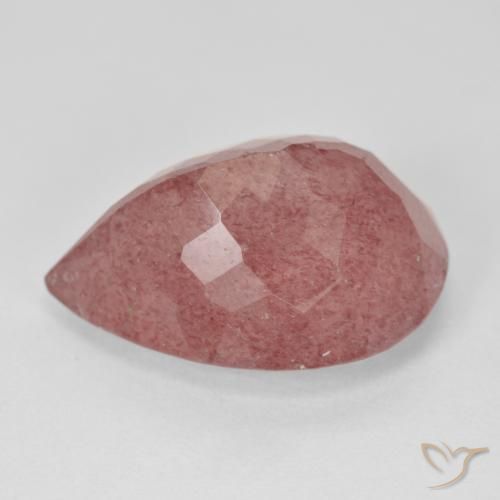 Strawberry Quartz Gemstone in 18.9 x 13.2 mm Size for Sale, Strawberry Quartz Stone in Rose Pink Color