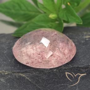 Strawberry Quartz Gemstone in 16 x 12 mm (calibrated) Size for Sale, Strawberry Quartz Stone in Light Pink Color