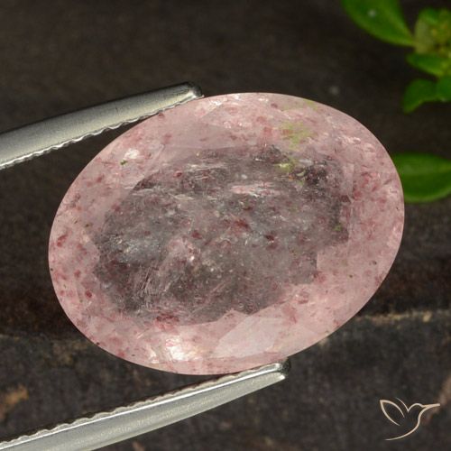 Cuarzo fresa de talla ovalada de 7,8 quilates, 15,5 x 11,7 mm Desde Rusia, Photo A