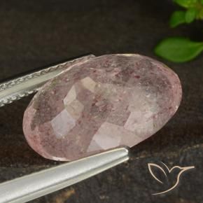 Strawberry Quartz Gemstone in 16 x 12 mm (calibrated) Size for Sale, Strawberry Quartz Stone in Light Pink Color