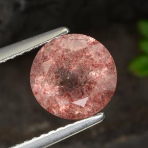 Rosado medio Cuarzo Fresa Gema - 1.9ct Faceta Redonda (ID: 474027)