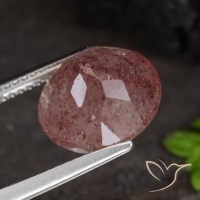 Strawberry Quartz Gemstone in 11 mm (calibrated) Size for Sale, Strawberry Quartz Stone in Deep Rose Pink Color