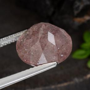 Strawberry Quartz Gemstone in 11 mm (calibrated) Size for Sale, Strawberry Quartz Stone in Deep Pink Color