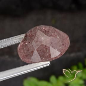 Strawberry Quartz Gemstone in 11 mm (calibrated) Size for Sale, Strawberry Quartz Stone in Light Bubblegum Pink Color