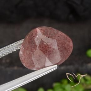 Strawberry Quartz Gemstone in 11 mm (calibrated) Size for Sale, Strawberry Quartz Stone in Rose Pink Color