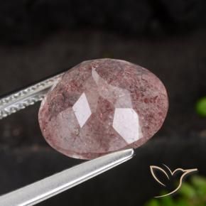 Strawberry Quartz Gemstone in 11 mm (calibrated) Size for Sale, Strawberry Quartz Stone in Deep Pink Color