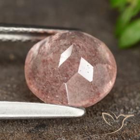 Strawberry Quartz Gemstone in 8 mm (calibrated) Size for Sale, Strawberry Quartz Stone in Deep Rose Pink Color