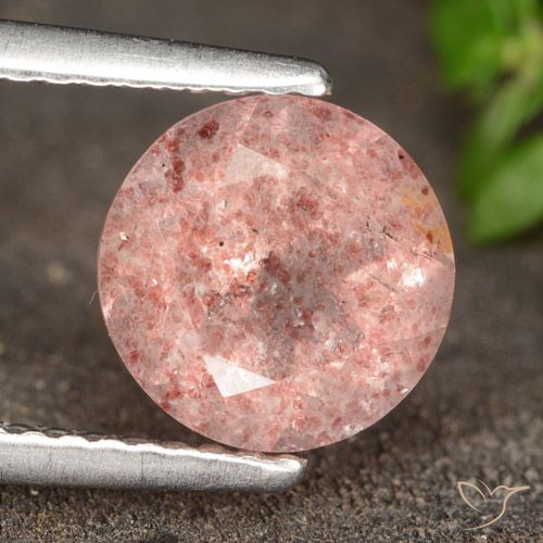 Quarzo fragola a taglio rotondo da 1,73 ct, 7,9 mm dalla Russia, Photo A