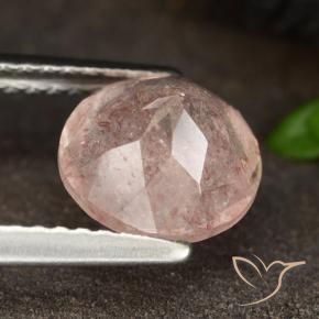 Strawberry Quartz Gemstone in 8 mm (calibrated) Size for Sale, Strawberry Quartz Stone in Light Pink Color