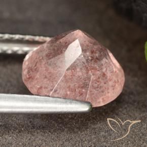 Strawberry Quartz Gemstone in 8 mm (calibrated) Size for Sale, Strawberry Quartz Stone in Flamingo Pink Color