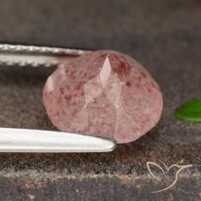Strawberry Quartz Gemstone in 8 mm (calibrated) Size for Sale, Strawberry Quartz Stone in Light Rose Pink Color