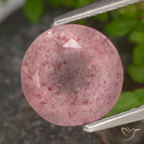 1.90ct Natural Medium-Light Pink Strawberry Quartz, Round, Translucent