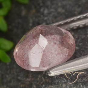 Strawberry Quartz Gemstone in 8 mm (calibrated) Size for Sale, Strawberry Quartz Stone in Light Pink Color