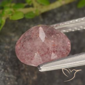 Strawberry Quartz Gemstone in 8 mm (calibrated) Size for Sale, Strawberry Quartz Stone in Rose Pink Color