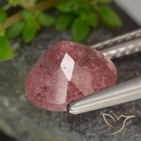 Strawberry Quartz Gemstone in 8 mm (calibrated) Size for Sale, Strawberry Quartz Stone in Deep Rose Pink Color