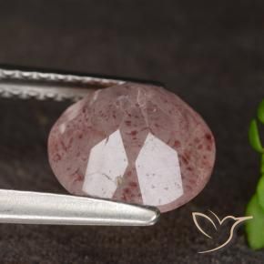 Strawberry Quartz Gemstone in 8 mm (calibrated) Size for Sale, Strawberry Quartz Stone in Medium Pink Color