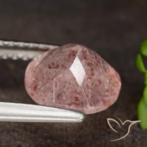 Strawberry Quartz Gemstone in 8 mm (calibrated) Size for Sale, Strawberry Quartz Stone in Light Rose Pink Color