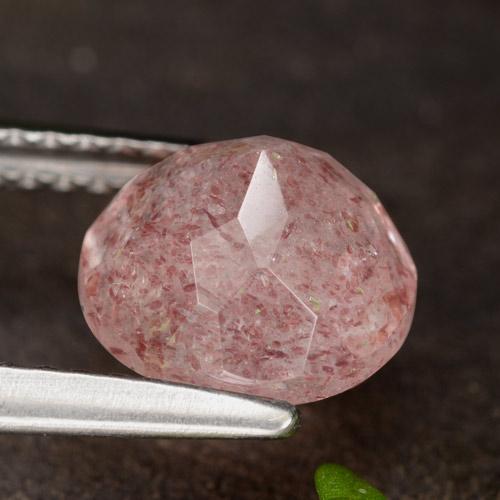 Strawberry Quartz Gemstone in 8 mm (calibrated) Size for Sale, Strawberry Quartz Stone in Medium Red Color