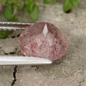 Strawberry Quartz Gemstone in 8 mm (calibrated) Size for Sale, Strawberry Quartz Stone in Pink Tone Color