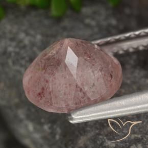 Strawberry Quartz Gemstone in 8 mm (calibrated) Size for Sale, Strawberry Quartz Stone in Dark Pink Color