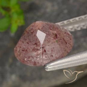 Strawberry Quartz Gemstone in 8 mm (calibrated) Size for Sale, Strawberry Quartz Stone in Rose Pink Color