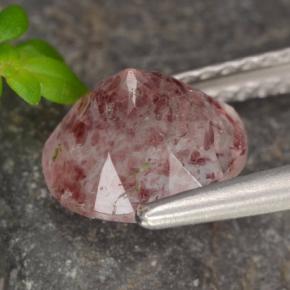 Strawberry Quartz Gemstone in 8 mm (calibrated) Size for Sale, Strawberry Quartz Stone in Rose Pink Color