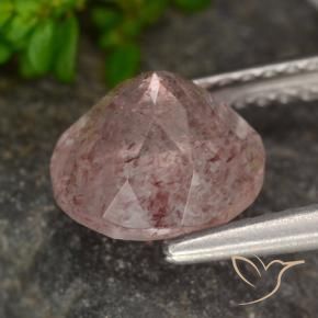 Strawberry Quartz Gemstone in 8 mm (calibrated) Size for Sale, Strawberry Quartz Stone in Light Pink Color