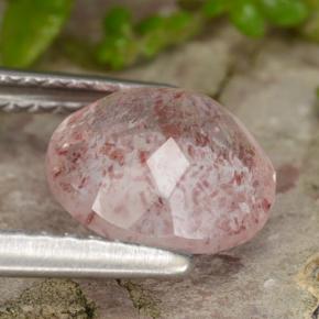 Strawberry Quartz Gemstone in 8 mm (calibrated) Size for Sale, Strawberry Quartz Stone in Light Pink Color