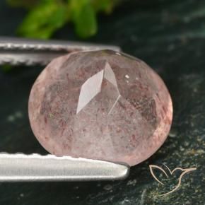 Strawberry Quartz Gemstone in 8 mm (calibrated) Size for Sale, Strawberry Quartz Stone in Light Pink Color