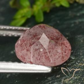 Strawberry Quartz Gemstone in 8 mm (calibrated) Size for Sale, Strawberry Quartz Stone in Medium Pink Color