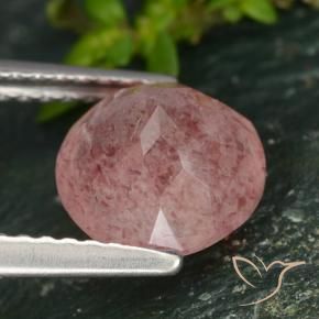 Strawberry Quartz Gemstone in 8 mm (calibrated) Size for Sale, Strawberry Quartz Stone in Pink Tone Color