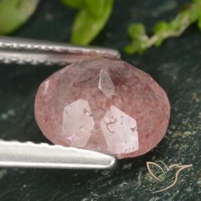 Strawberry Quartz Gemstone in 8 mm (calibrated) Size for Sale, Strawberry Quartz Stone in Rose Pink Color