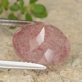 Strawberry Quartz Gemstone in 12 mm (calibrated) Size for Sale, Strawberry Quartz Stone in Pink Tone Color