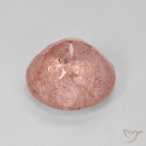 Strawberry Quartz Gemstone in 11 mm (calibrated) Size for Sale, Strawberry Quartz Stone in Medium Pink Color