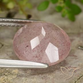 Strawberry Quartz Gemstone in 11 mm (calibrated) Size for Sale, Strawberry Quartz Stone in Earthy Pink Color