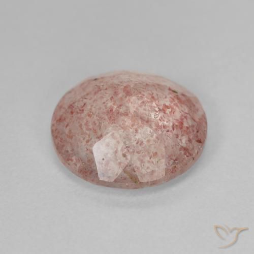 Strawberry Quartz Gemstone in 11 mm (calibrated) Size for Sale, Strawberry Quartz Stone in Light Pink Color