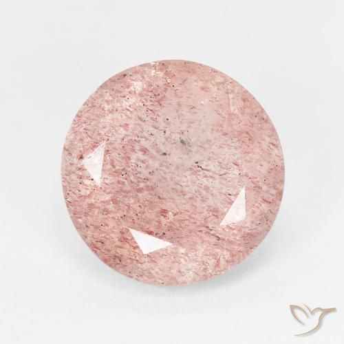 4.37ct Natural Light Pink Strawberry Quartz, Round, Translucent