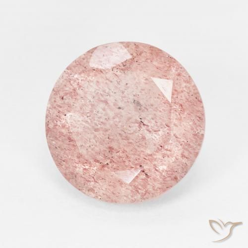 4.37 ct Pink Strawberry Quartz Stone, Natural Strawberry Quartz in Round Facet Shape for Sale