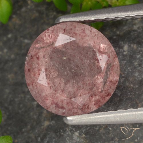 Quarzo fragola a taglio rotondo da 1,68 ct, 8 mm dalla Russia, Photo A