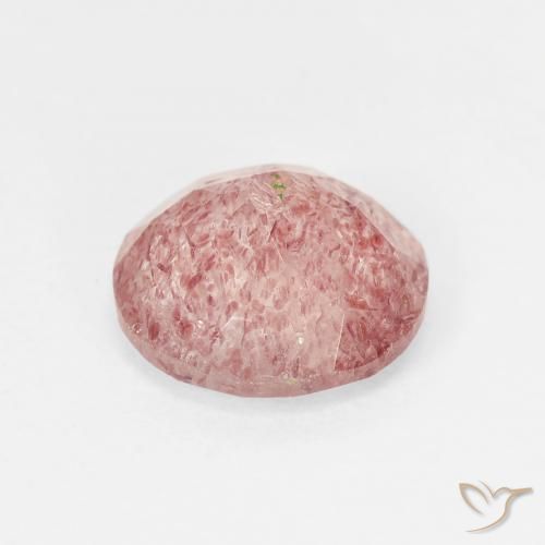 Strawberry Quartz Gemstone in 8 mm (calibrated) Size for Sale, Strawberry Quartz Stone in Earthy Pink Color
