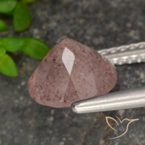 Strawberry Quartz Gemstone in 8 mm (calibrated) Size for Sale, Strawberry Quartz Stone in Earthy Pink Color