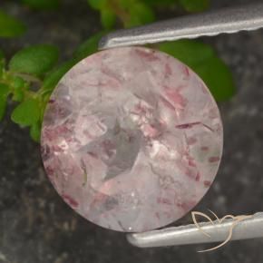 1.72 ct Pink Strawberry Quartz Stone, Natural Strawberry Quartz in Round Facet Shape for Sale
