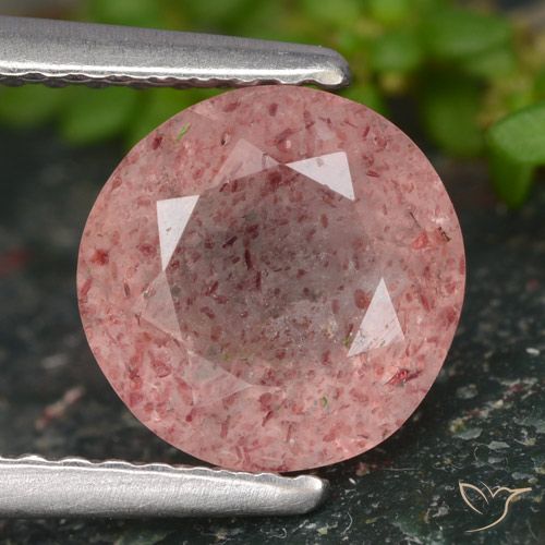 Quarzo fragola a taglio rotondo da 1,89 ct, 7,9 mm dalla Russia, Photo A