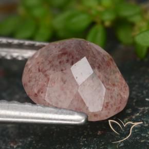 Strawberry Quartz Gemstone in 8 mm (calibrated) Size for Sale, Strawberry Quartz Stone in Rose Pink Color