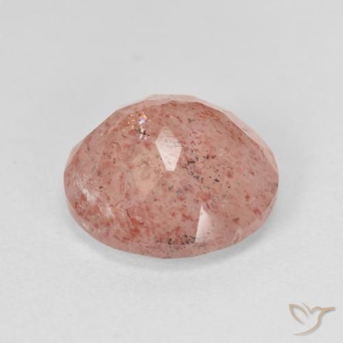 Strawberry Quartz Gemstone in 11 mm (calibrated) Size for Sale, Strawberry Quartz Stone in Orange Pink Color