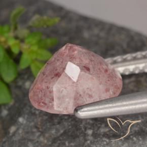 Strawberry Quartz Gemstone in 8 mm (calibrated) Size for Sale, Strawberry Quartz Stone in Medium Pink Color