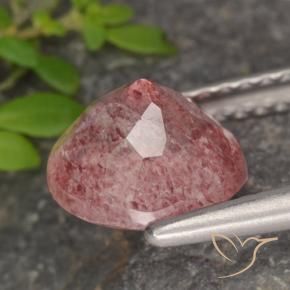 Strawberry Quartz Gemstone in 8 mm (calibrated) Size for Sale, Strawberry Quartz Stone in Rose Pink Color